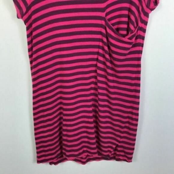 BCBGMaxazria Womens Tunic Top Size XS Striped Begonia Stretch Casual Shirt - Picture 3 of 7